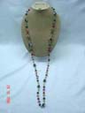 Wholesale costume jewelry from premier manufacturing warehouse shop, Decorative glass beads on long fashion necklace